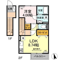 岩松駅 徒歩25分 2階の物件間取画像